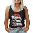 Mama Claus Christmas Lights Santa Hat Pajama Family Matching Women Tank Top