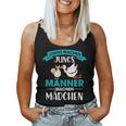 Männer Machen Mädchen Storch Ankündigung Werdender Papa Tank Top Frauen