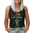 Matching Family Group I'm The Wine Drinking Elf Christmas Women Tank Top