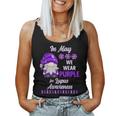 In May We Wear Purple Lupus Awareness Month Gnome Daisy Women Tank Top