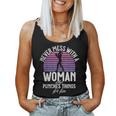 Never Mess With A Woman Who Punches Things For Fun Boxing Women Tank Top