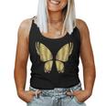 Metallic Gold Butterfly Garden Flying Women Tank Top