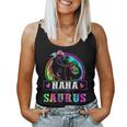 Nanasaurus Dinosaur Nana Saurus Family Matching Tie Dye Women Tank Top