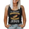 I Need Hot Dog And A Lot Of Jesus Christian God Christ Women Tank Top