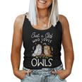 Owl Lover Just A Girl Who Loves Owls Girls Owl Women Tank Top