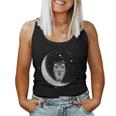 Owls Night Owls Owl At Night On Moon At Night Sky Women Tank Top