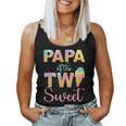 Papa Der Zwei Sweet Birthday Girl Eiscreme 2 Tank Top Frauen