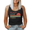 Peace Love Vodka Retro Vintage Women Tank Top