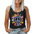 Peace Sign World 60'S Retro Groovy 70S Hippie Womens Women Tank Top
