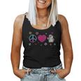 Pinguin Peace Love Hippie Bohoogelliebhaber Tank Top Frauen