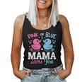 Pink Or Blue Gender Reveal Party Announcement Mama Duck Women Tank Top
