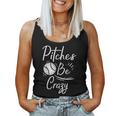 Pitches Be Crazy Baseball Sports Player Boys Women Tank Top