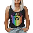 Pride Rainbow Beard Lgbtq Gay Pride Day Quote Saying Meme Women Tank Top