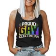 Proud Gay Electrician Lgbt Electrical Lineman Rainbow Pride Women Tank Top