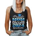 Proud Mom Of 2024 College Graduate Family 24 Graduation Women Tank Top