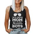 Proud-Mom Super-Awesome Boys Sons- Mother's Day Mom Women Tank Top