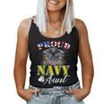 Proud Navy Aunt With American Flag Veteran Women Tank Top