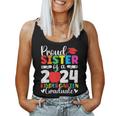 Proud Sister Class Of 2024 Kindergarten Graduate Graduation Women Tank Top