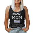 Proud Swat Mom Special Forces Mother Us Flag Thin Blue Line Women Tank Top