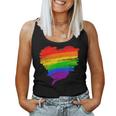 Rainbow Heart Lgbt Ally Lgbtq Lesbian Transgender Gay Pride Women Tank Top