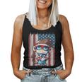 Retro American Flag Monkey Dad Mom 4Th Of July Women Tank Top