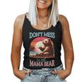 Retro Don't Mess With Mama Bear Lustiger Muttertag Tank Top Frauen