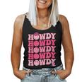 Retro Howdy Western Girl Country Rodeo Pink Cowgirl Groovy Women Tank Top