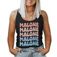 Retro Malone First Name Boy Personalized Groovy 80'S Girl Women Tank Top