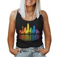 Retro Oakland Skyline Rainbow Lgbt Lesbian Gay Pride Women Tank Top