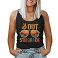 Retro Peace Out 5Th Grade Groovy Happy Last Day Of School Women Tank Top