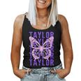 Retro Taylor First Name Personalized Groovy Birthday Girl Women Tank Top