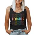 Retro Teacher Colorful Elementary School Teachers Women Women Tank Top