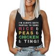 Rice And Peas And Chicken Jamaican Slang And Cuisine Women Tank Top