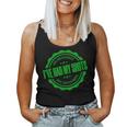 Safe For Playdates I've Had My Shots Green Letter Women Tank Top