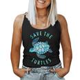 Save The Turtles Sea Turtle Tie Dye Ocean Wildlife Earth Day Women Tank Top