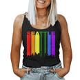 Seattle Washington Lgbtq Gay Pride Rainbow Skyline Women Tank Top