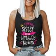 Sister Of The Birthday Twins Celebrate Twin Cute Women Tank Top