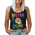 Sister Of The Shark Birthday Family Matching Birthday Women Tank Top