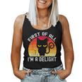 Snarky Cat First Of All I'm A Delight Sarcastic Kitty Women Tank Top