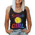 Softball Girl Bat & Ball Player Baller Baseball Lovers Women Tank Top