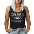 Spanish Teacher Definition Back To School First Day Women Tank Top