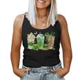 St Patrick's Day Ice Coffee Lover Irish Latte Lucky Coffee Women Tank Top