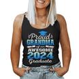 Super Proud Grandma Of 2024 Graduate Awesome Family College Women Tank Top