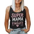 Supermama Im Einsatz Muttertag Beste Mama Baby Ankündigung Tank Top Frauen