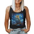 Surreal Starry Night Owl Women Tank Top