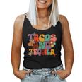 Tacos And Tequila Cinco De Mayo Groovy Mexican Drinking Women Tank Top