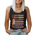 Taylor First Name I Love Taylor Girl Groovy 70'S Vintage Women Tank Top