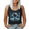 Total Solar Eclipse 2024 Girl Cat Eclipse Women Tank Top