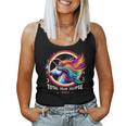 Total Solar Eclipse 2024 Rainbow Unicorn Women Tank Top