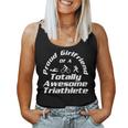 Triathlete Supporter Girlfriend Triathlon Run Swim Bike Women Tank Top